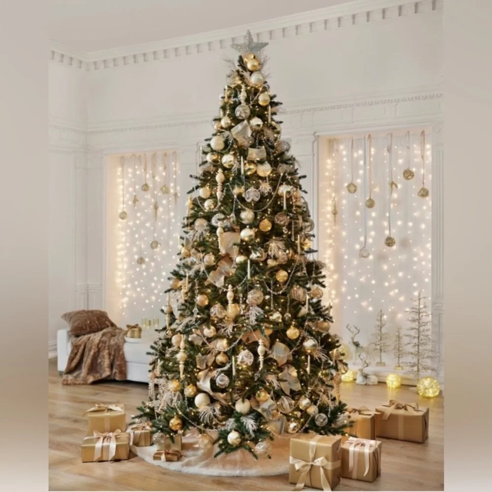 West Elm Christmas Tree Skirt in White Faux Fur